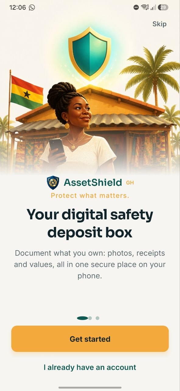 AssetShield onboarding: your digital safety deposit box